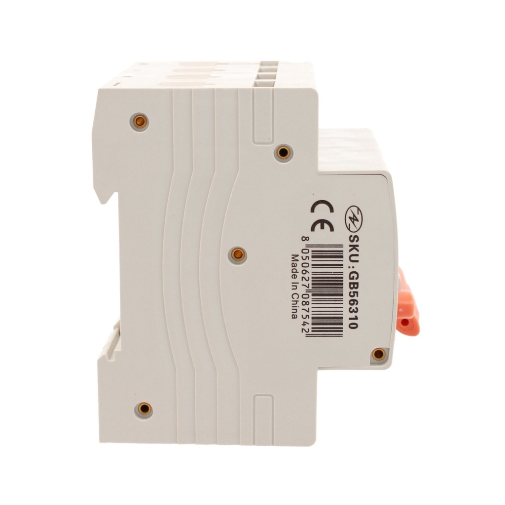 A2ZWORLD RCBO Interruttore Magnetotermico Differenziale Tipo AC Curva C 3P+N 4M 6000A 30mA C10A AC 400V IP20 IEC61009-1 PL8M4
