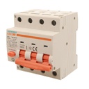 A2ZWORLD RCBO Interruttore Magnetotermico Differenziale Tipo AC Curva C 3P+N 4M 6000A 300mA C25A AC 400V IP20 IEC61009-1 PL8M4