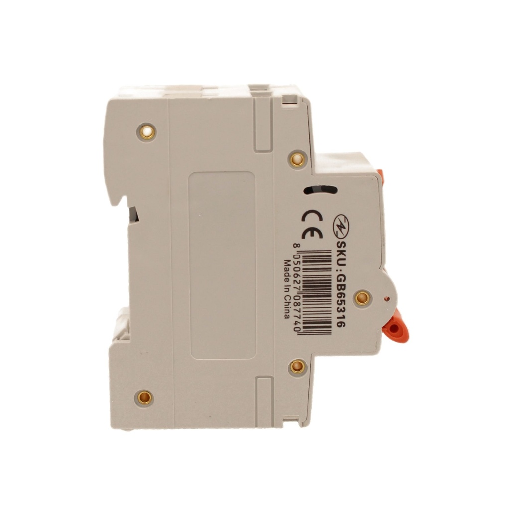 A2ZWORLD RCBO Doppia Leva, Interruttore Magnetotermico Differenziale Tipo A Curva C 1P+N 2M 6000A 30mA C16A AC 230V IP20 IEC61009-1 PL8HM