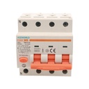 A2ZWORLD RCBO Interruttore Magnetotermico Differenziale Tipo A Curva C 3P+N 4M 6000A 30mA C10A AC 400V IP20 IEC61009-1 PL8M4