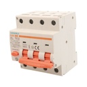 A2ZWORLD RCBO Interruttore Magnetotermico Differenziale Tipo A Curva C 3P+N 4M 6000A 30mA C10A AC 400V IP20 IEC61009-1 PL8M4