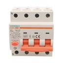 A2ZWORLD RCBO Interruttore Magnetotermico Differenziale Tipo A Curva C 3P+N 4M 6000A 300mA C25A AC 400V IP20 IEC61009-1 PL8M4