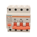 A2ZWORLD RCBO Interruttore Magnetotermico Differenziale Tipo A Curva C 3P+N 4M 6000A 300mA C40A AC 400V IP20 IEC61009-1 PL8M4