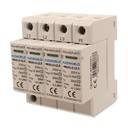 SPD Scaricatore Di Sovratensione Tipo 1+2 T1+T2 B+C 3P+N 4M 25kA-50kA 12,5kV AC 275V IP20 IEC61643-11 N8UE1+2