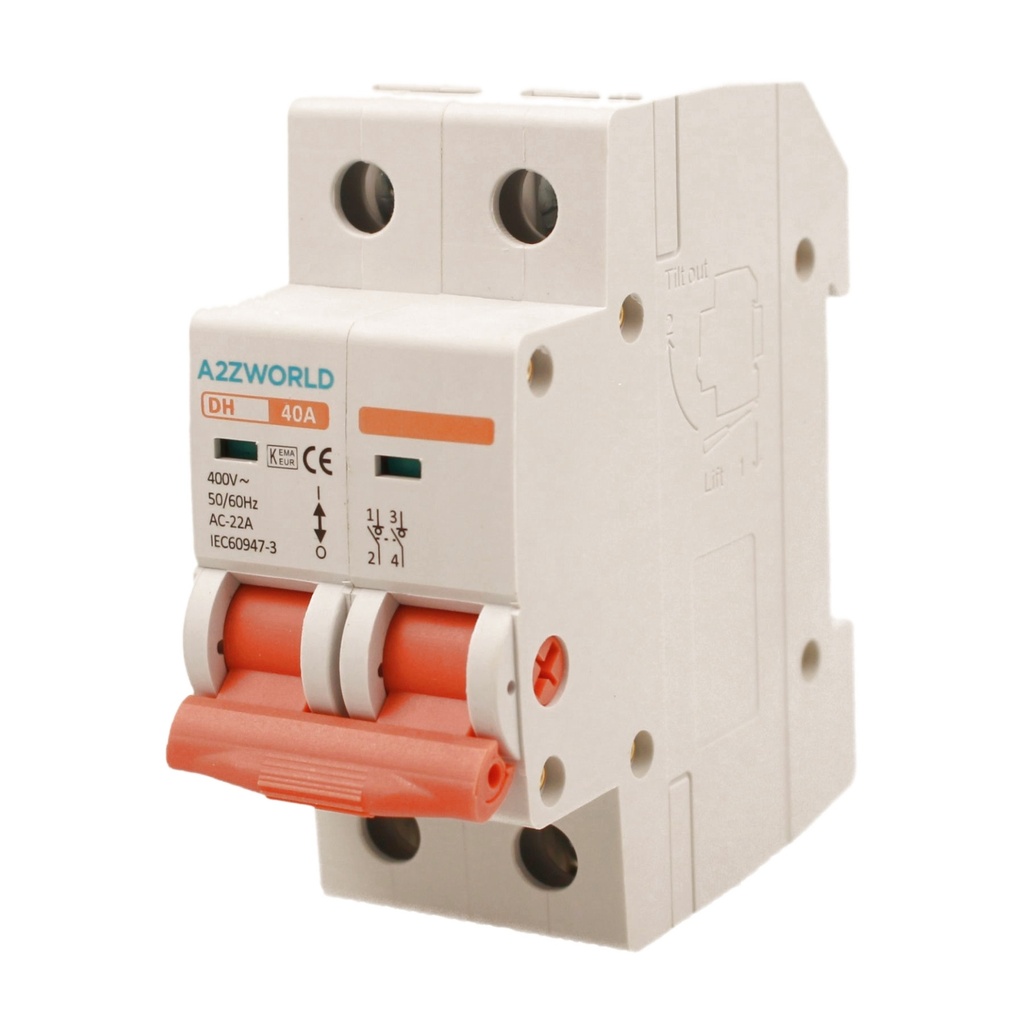 Interruttore Sezionatore Modulare 2P 2M 40A AC 400V IP20 IEC60947-3 DH