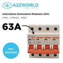 Interruttore Sezionatore Modulare 4P 4M 63A AC 400V IP20 IEC60947-3 DH