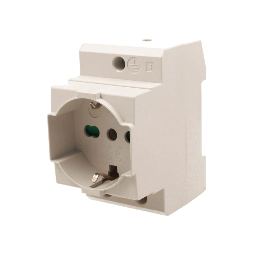 Presa Modulare Universale P40 Schuko + Bipasso Italiano 2M 10/16A AC 250V IP20 IEC60884 AD20IK