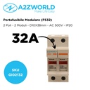Portafusibile Modulare AC 2P 2M D10X38mm 32A AC 500V IP20 IEC60269 FS32