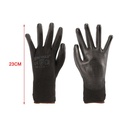 12 Paia Guanti da Lavoro Nero Taglia S 7 Con Rivestimento in Lattice
