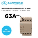 Teleruttore Contattore Modulare AC 4P 3M 1NO+3NC 63A AC 400V IP20 IEC61095 / IEC60947-4-1 HC-463