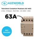 Teleruttore Contattore Modulare AC 4P 3M 3NO+1NC 63A AC 400V IP20 IEC61095 / IEC60947-4-1 HC-463