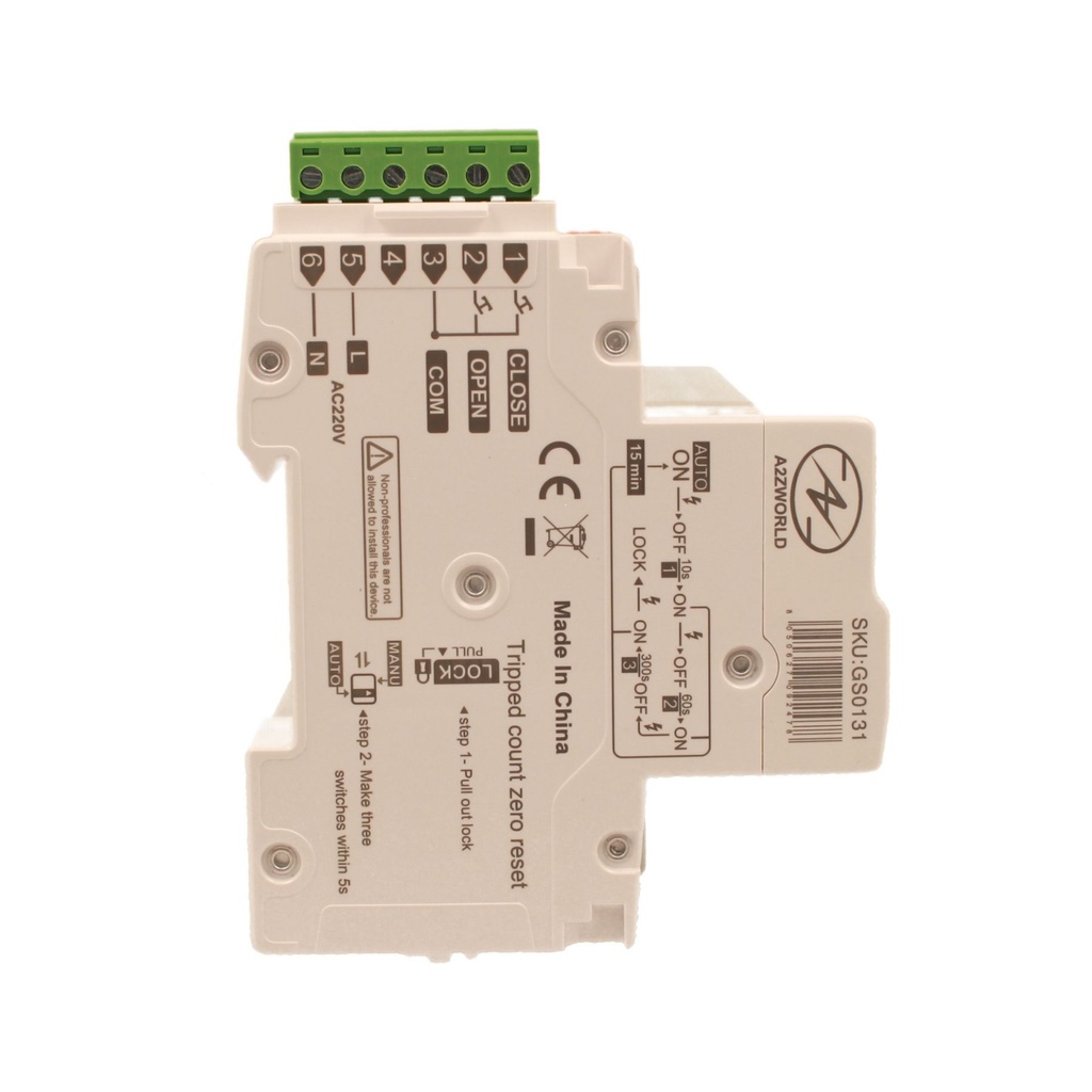 RCCB Interruttore Differenziale Puro Riarmo Automatico, Tipo A 3P+N 5M 6000A 30mA 63A AC 400V IP20 IEC61008-1 PR8NM