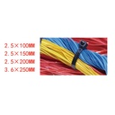 100 Fascette Plastica Colorati Fascette Elettricista Misure 100mm 150mm 200mm 250mm