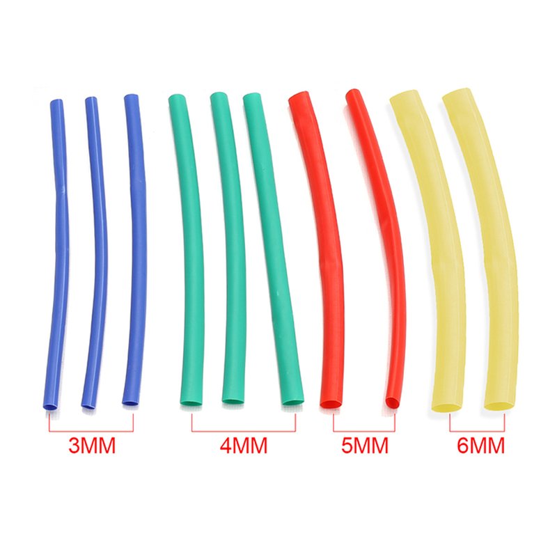 10 Pezzi Guaine Termorestringente Colorato Lunga 12cm Diametro Assortito 3mm 4mm 5mm 6mm