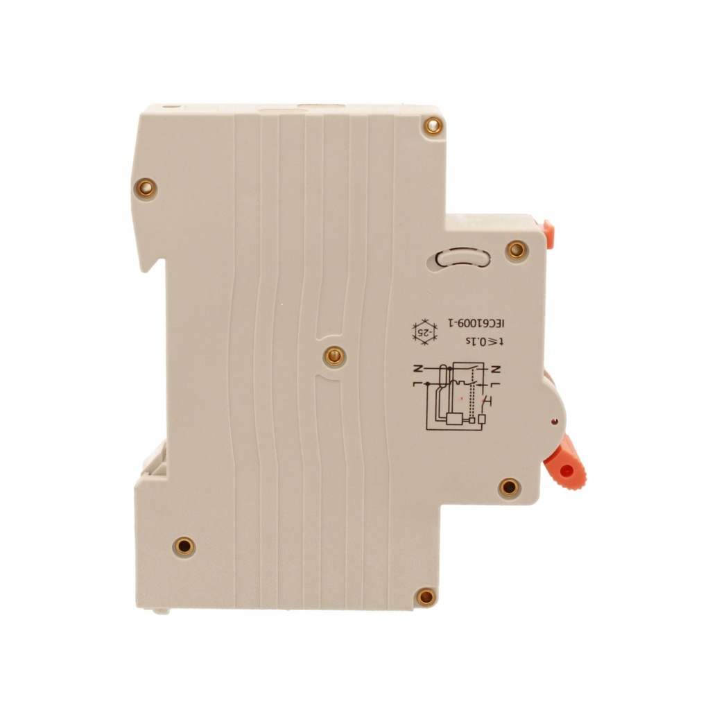 RCBO Interruttore Magnetotermico Differenziale Tipo A Curva C 1P+N 1M 6000A 10mA Per Zone Umide C32A AC 230V IP20 IEC61009-1 PL8HT