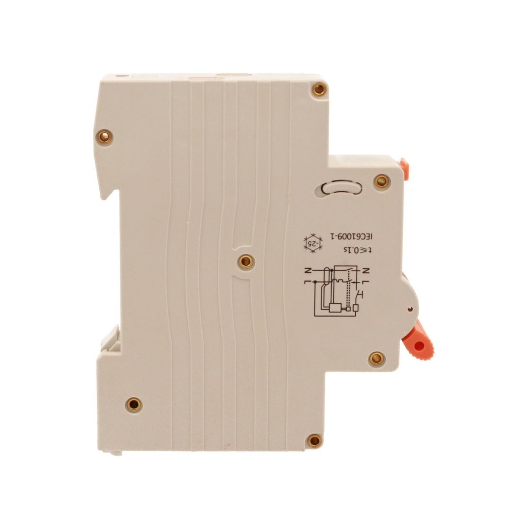RCBO Interruttore Magnetotermico Differenziale Tipo AC Curva C 1P+N 1M 6000A 30mA C32A AC 230V IP20 IEC61009-1 PL8HT