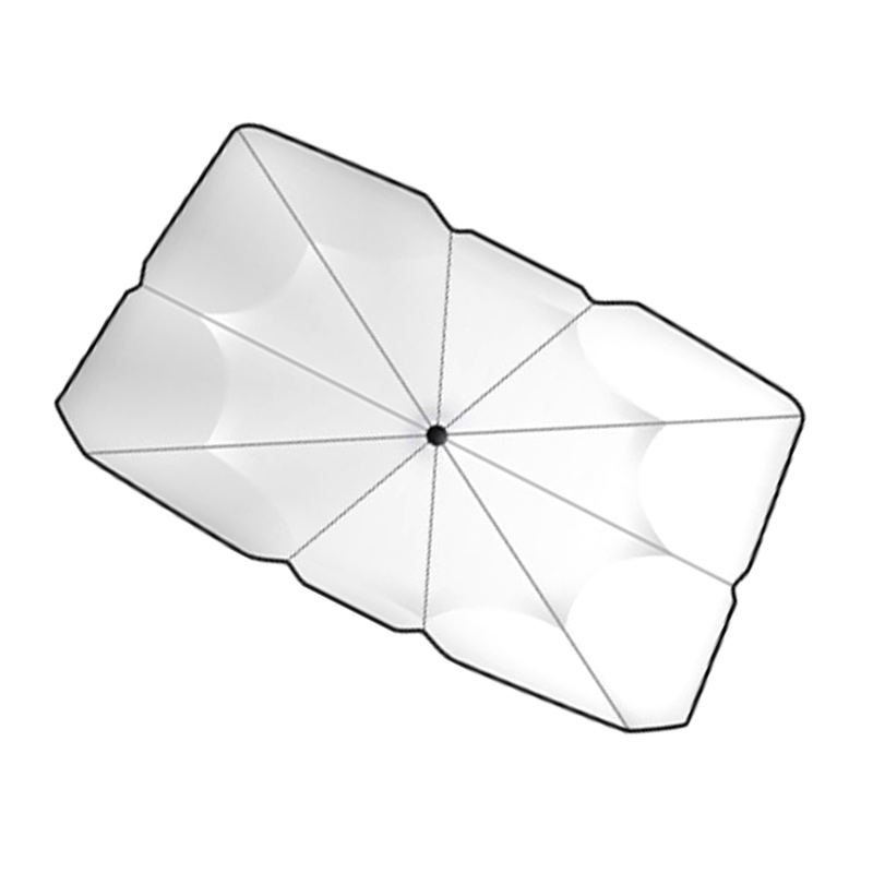 2 Pezzi Ombrello Parasole Auto per Parabrezza 125X65cm + 140X79cm