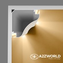 Kit Profilo Alluminio Completo Da 2 Metri Per Striscia Led, Angolare Doppio Illuminazione (2 Pezzi), Dimensione 69.1*69.1mm, Larghezza Interna 9.6mm, 832g/m, Copertura Opale, Tappi Chiusura e Clip Fissaggio Incluso