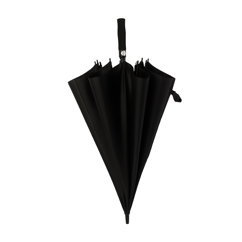 Ombrello Lungo Antivento 10 Stecche Nero con Apertura Automatica Robusto ed Elegante
