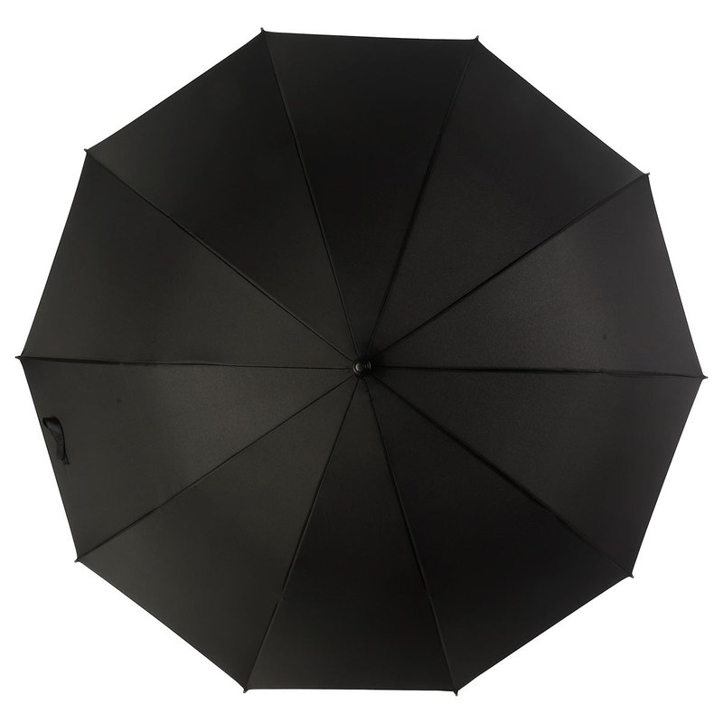 Ombrello Lungo Antivento 10 Stecche Nero con Apertura Automatica Robusto ed Elegante