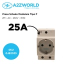 Presa Schuko Modulare Tipo F 2M 25A AC 250V IP20 IEC60884 SK-225-EU