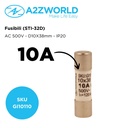 10 Pezzi Fusibili AC 500V AC D10X38mm 10A AC 500V IP20 IEC60269 STI-32D