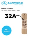 10 Pezzi Fusibili AC 500V AC D10X38mm 32A AC 500V IP20 IEC60269 STI-32D
