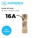 10 Pezzi Fusibili AC 500V AC D14X51mm 16A AC 500V IP20 IEC60269 STI-63D