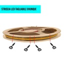 Bobina Striscia Striscia LED COB 528 24V, 10W/M, Dimmerabile PWM, Tagliabile Ovunque, IP20, Efficienza 95lm/W, CRI>90, CE, Durata 30000 Ore, 6500K Bianco Freddo MS12636