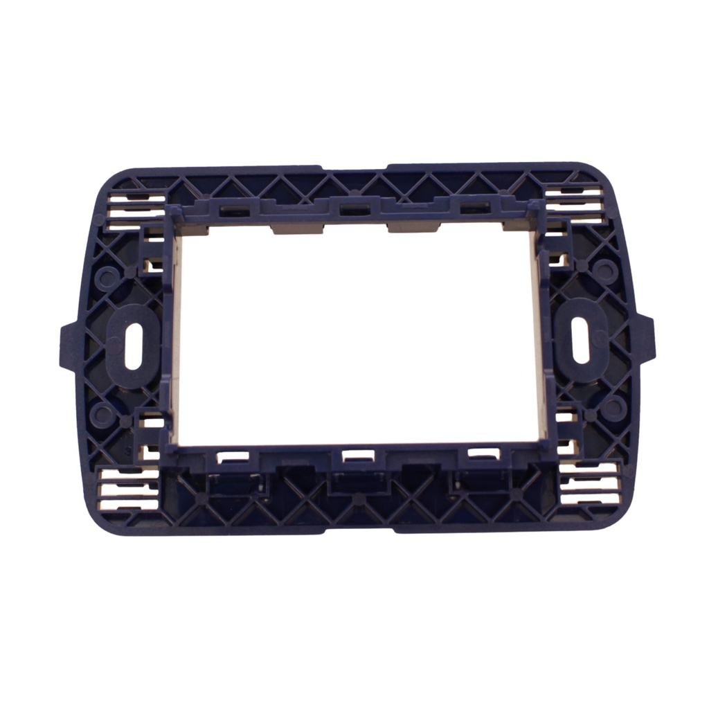 Supporto Telaio 3 Moduli Per Scatola 503 MBL 3M Blu Compatibile Bticino Living BLN0203