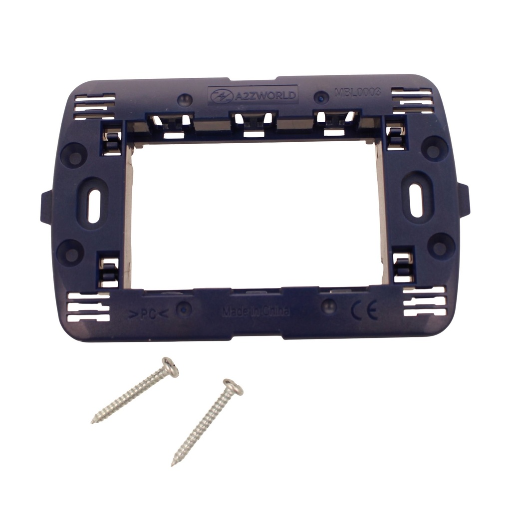 Supporto Telaio 3 Moduli Per Scatola 503 MBL 3M Blu Compatibile Bticino Living BLN0203