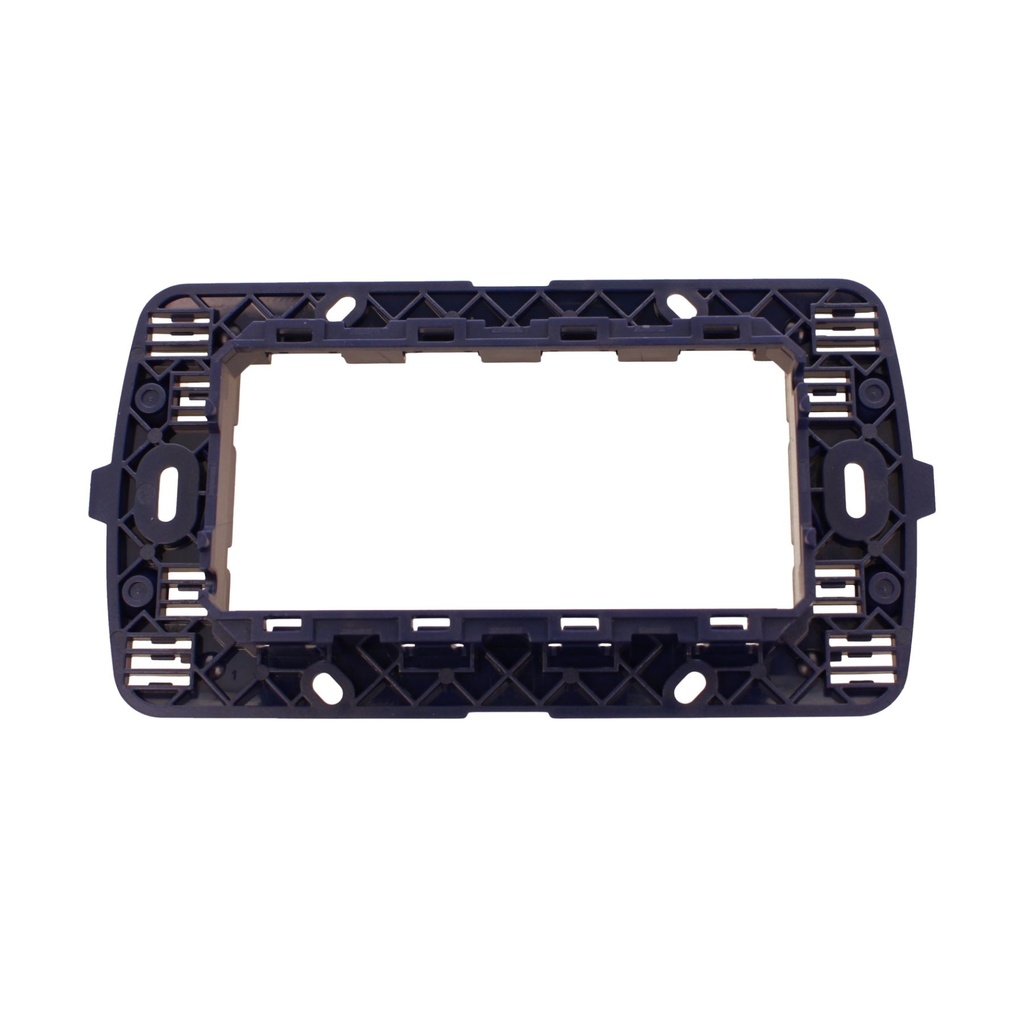 Supporto Telaio 4 Moduli Per Scatola 504 MBL 4M Blu Compatibile Bticino Living BLN0204