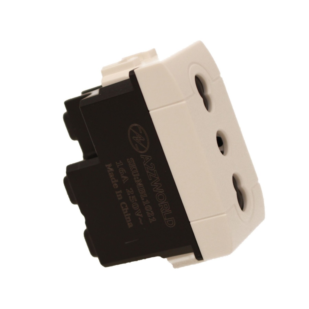 Presa Bipasso Bivalente 2P+T 10/16A 220V MBL Bianco 1M Compatibile Bticino Living BLB2001