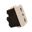 Presa Bipasso Bivalente 2P+T 10/16A 220V MBL Bianco 1M Compatibile Bticino Living BLB2001