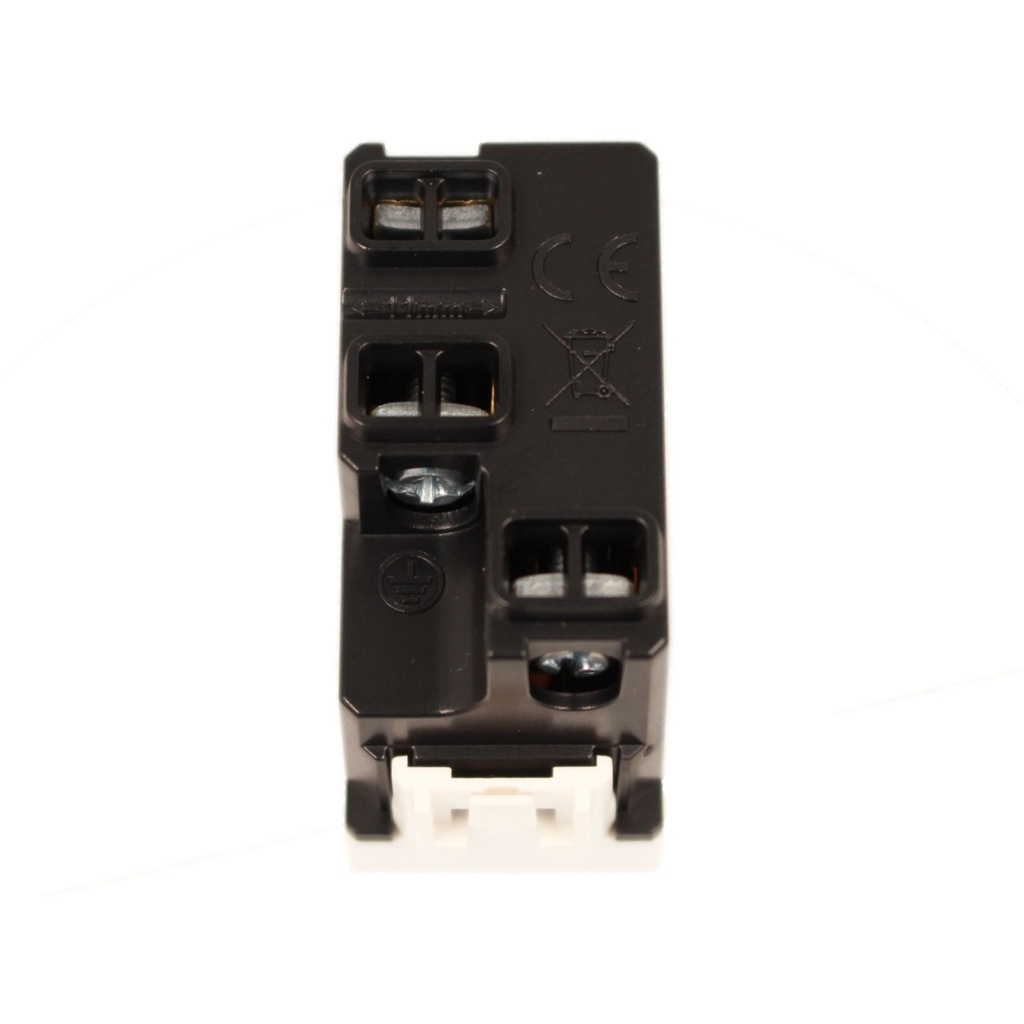 Presa Bipasso Bivalente 2P+T 10/16A 220V MBL Bianco 1M Compatibile Bticino Living BLB2001