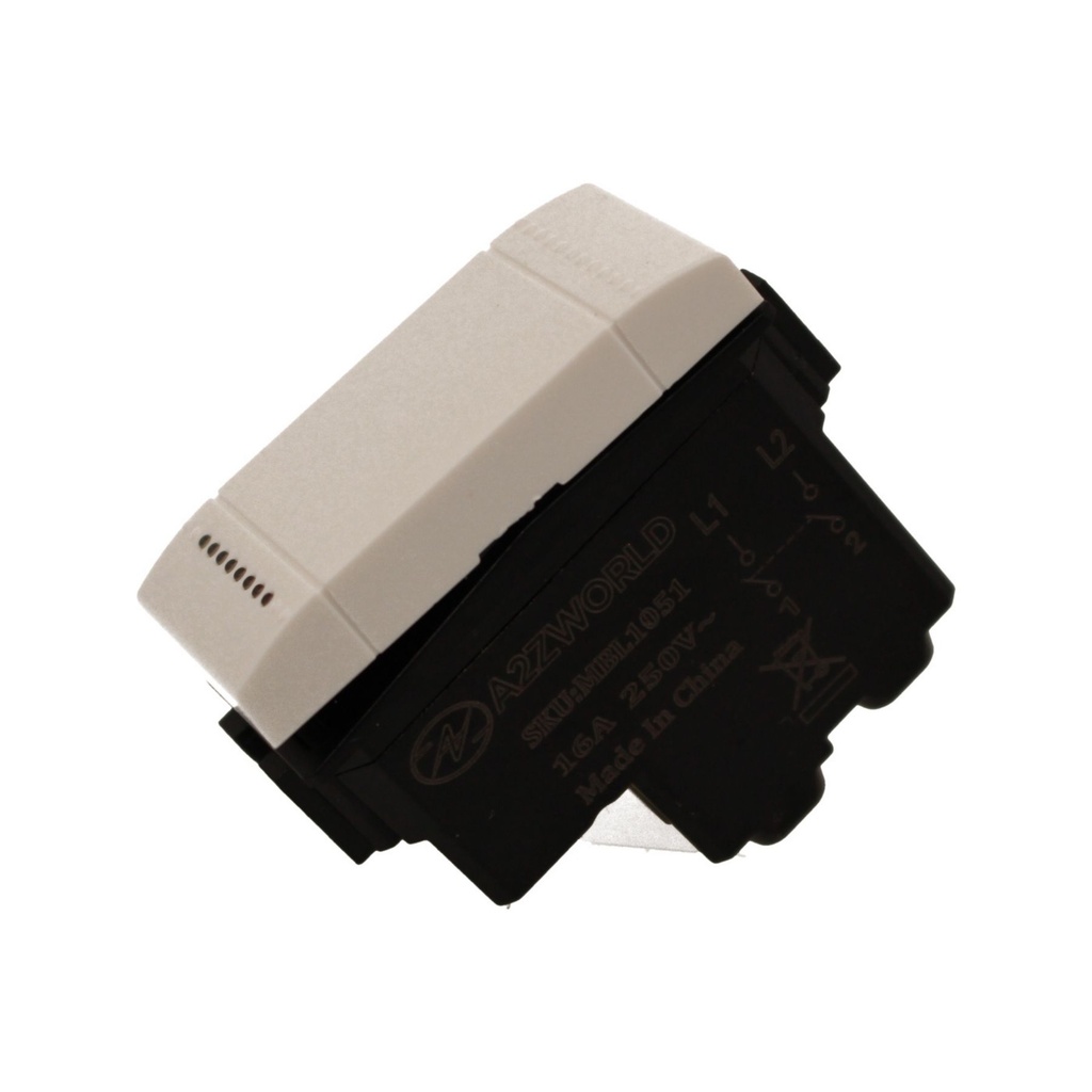 Interruttore Bipolare 0-1 2P 16A 220V MBL Bianco 1M Compatibile Bticino Living BLB0402