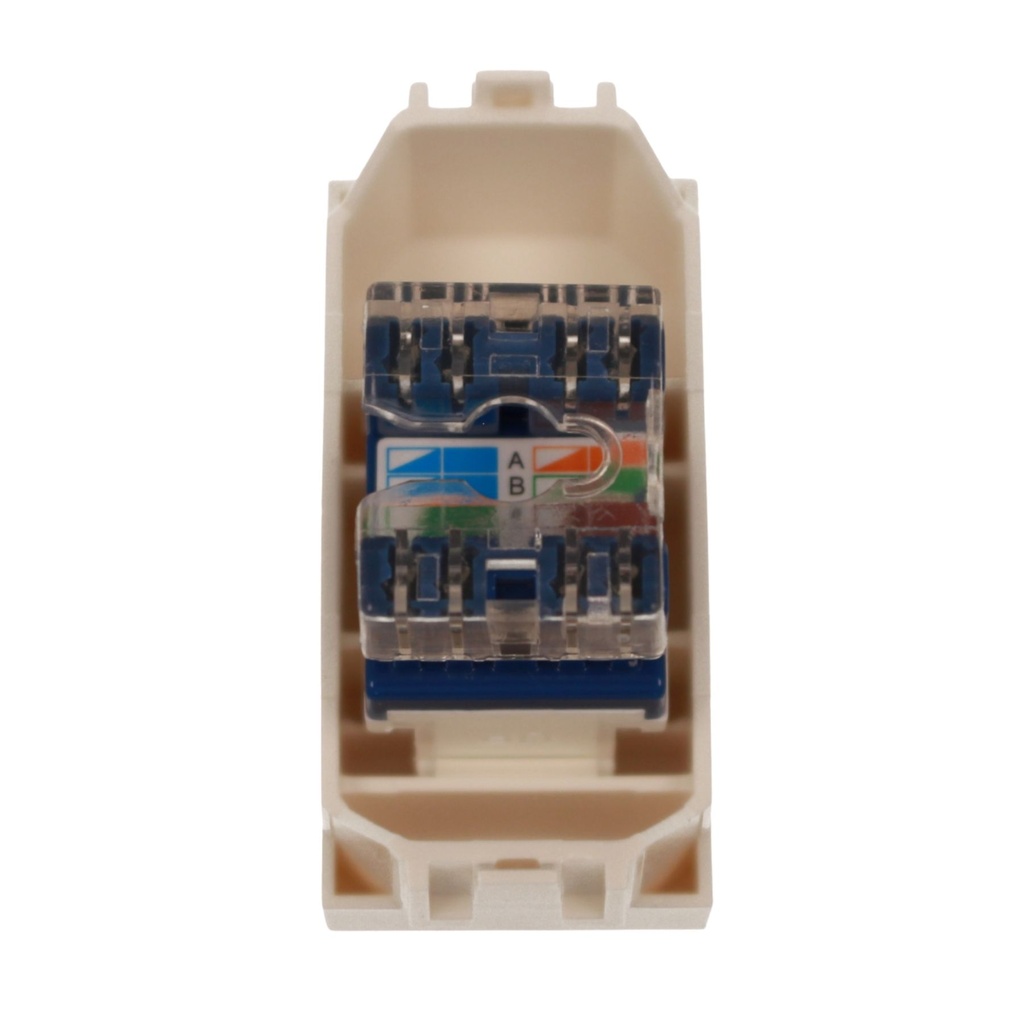 Connettore Rete Presa Dati RJ45 CAT6 MBL Bianco 1M Compatibile Bticino Living BLB2356