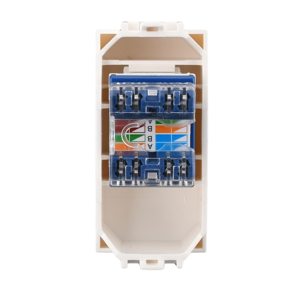 Connettore Rete Presa Dati RJ45 CAT6 MBL Bianco 1M Compatibile Bticino Living Light BLB2356