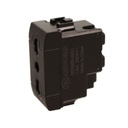 Presa Bipasso Bivalente 2P+T 10/16A 220V MBL Nero 1M Compatibile Bticino Living BLN2001