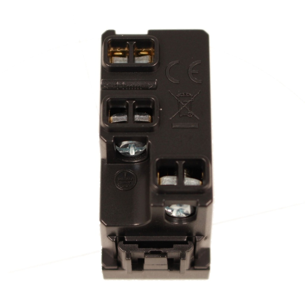 Presa Bipasso Bivalente 2P+T 10/16A 220V MBL Nero 1M Compatibile Bticino Living BLN2001