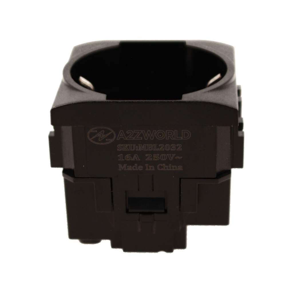 Presa Schuko Universale 2P+T 10/16A 220V MBL Nero 2M Compatibile Bticino Living BLN2102