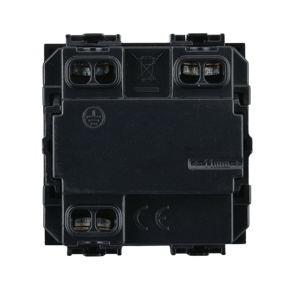 Presa Schuko Universale 2P+T 10/16A 220V MBL Nero 2M Compatibile Bticino Living International BLN2102