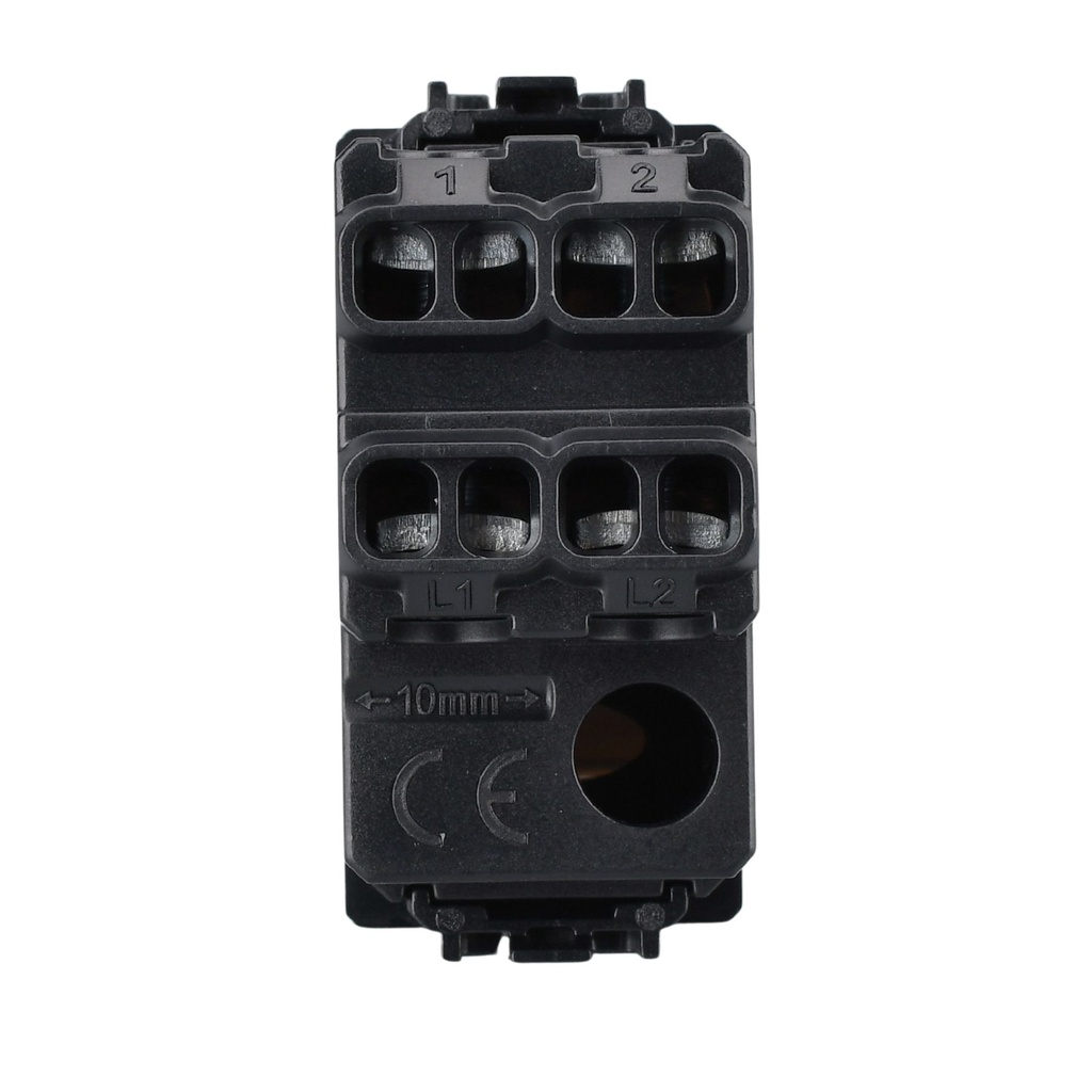 Interruttore Bipolare 2P 16A 220V MBL Nero 1M Compatibile Bticino Living International Illuminabile BLN0402