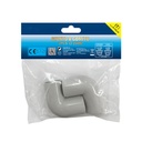 2 Pezzi Manicotto Giunto Raccordo Forma L 90° 25mm per Tubo Rigido e Flessibile da 25mm Colore Grigio IP40