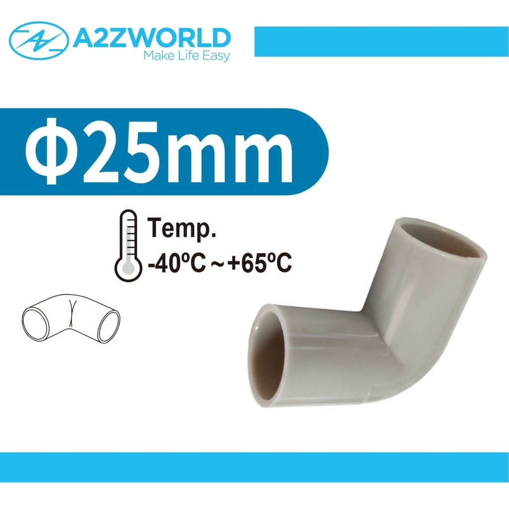 2 Pezzi Manicotto Giunto Raccordo Forma L 90° 25mm per Tubo Rigido e Flessibile da 25mm Colore Grigio IP40