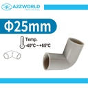 2 Pezzi Manicotto Giunto Raccordo Forma L 90° 25mm per Tubo Rigido e Flessibile da 25mm Colore Grigio IP40