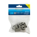 5 Pezzi Clip Fissatubo A Scatto Diametro 20mm per Tubo Rigido e Flessibile da 20mm Colore Grigio IP40