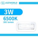 Lampada di Emergenza Da Incasso a LED 3W 350lm, Luce Fredda 6500K Autonomia 3 Ore Batteria Ricaricabile al Litio IP40