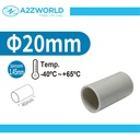 2 Pezzi Manicotto Giunto Raccordo Lineare Dritto 20mm per Tubo Rigido e Flessibile da 20mm Colore Grigio IP40