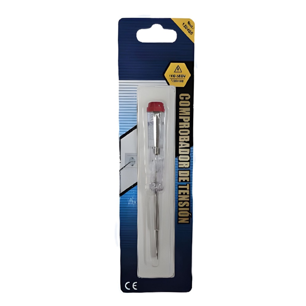 Cacciavite Cercafase 100–500V AC Punta 3mm Lunghezza 130mm con Indicatore al Neon, Impugnatura Isolata Trasparente, Tester di Tensione